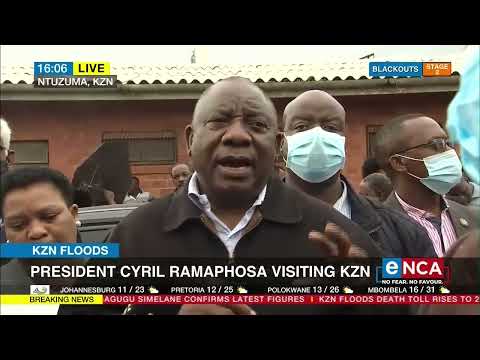 KZN Floods Ramaphosa visits affected communities