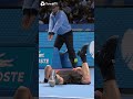 He Couldn't Stand Up...On Match Point! ?