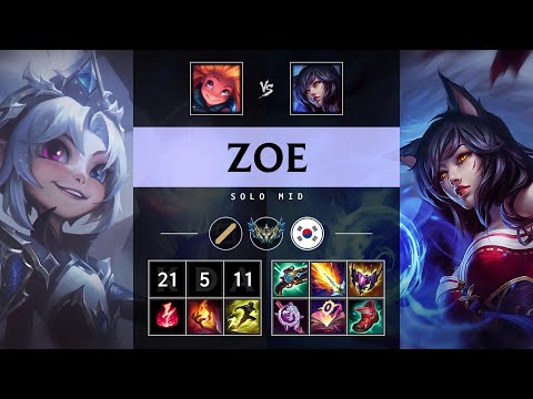 Zoe Mid vs Ahri - KR Challenger Patch 25.13