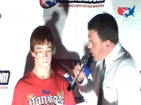 Cadet Freestyle 105 pound champion Austin Hood of Kansas