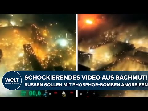 PUTINS KRIEG: Schockierendes Video aus Bachmut! Russen sollen mit Phosphor-Bomben angreifen
