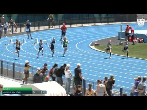 U12 Girls 100m Heat 3: 2021 State Combined Events Championships // LAVicTV