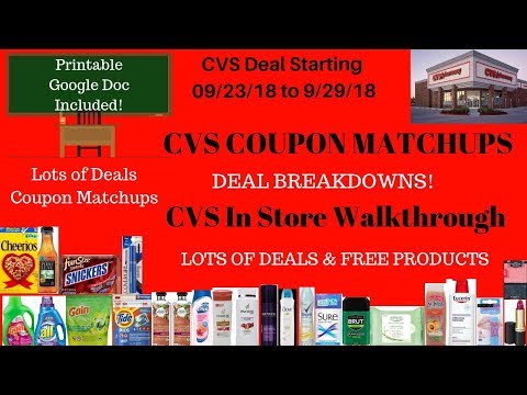 CVS Deals Starting 9/23/18|Come with me to CVS|CVS Walkthrough Coupon Matchups|Lots of Deals & Free! Video