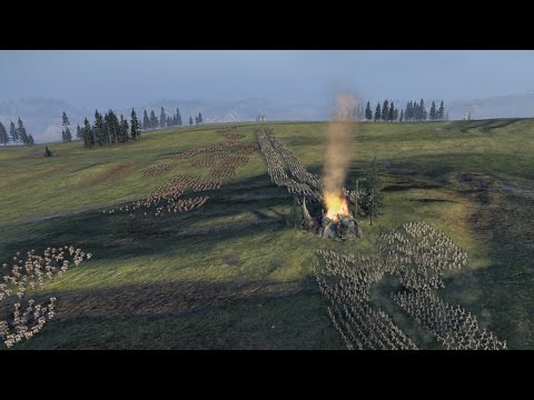 4000 Wildwood Rangers vs 3000 Black Orcs Realm of the Wood Elves