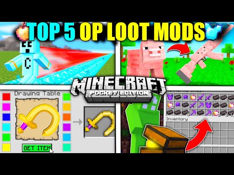🤑 Top 5 Op Loot Mod For Minecraft Pocket Edition (1.19+) | BEST Minecraft MODS