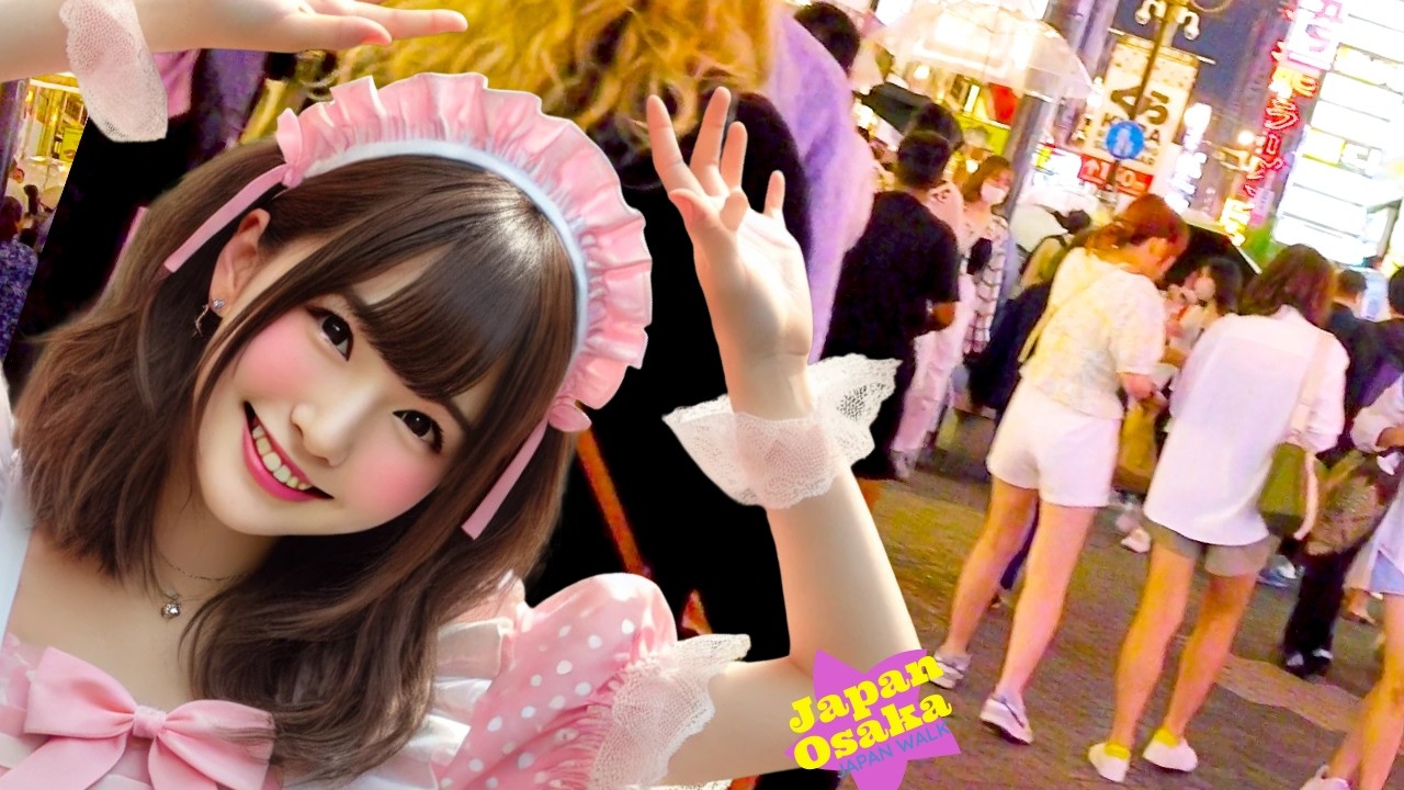 Osaka Dotonbori 🐶 Takoyaki Town 💖 Nonstop 1 Hour 4K