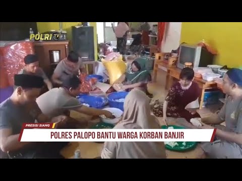 POLRES PALOPO BANTU WARGA KORBAN BANJIR