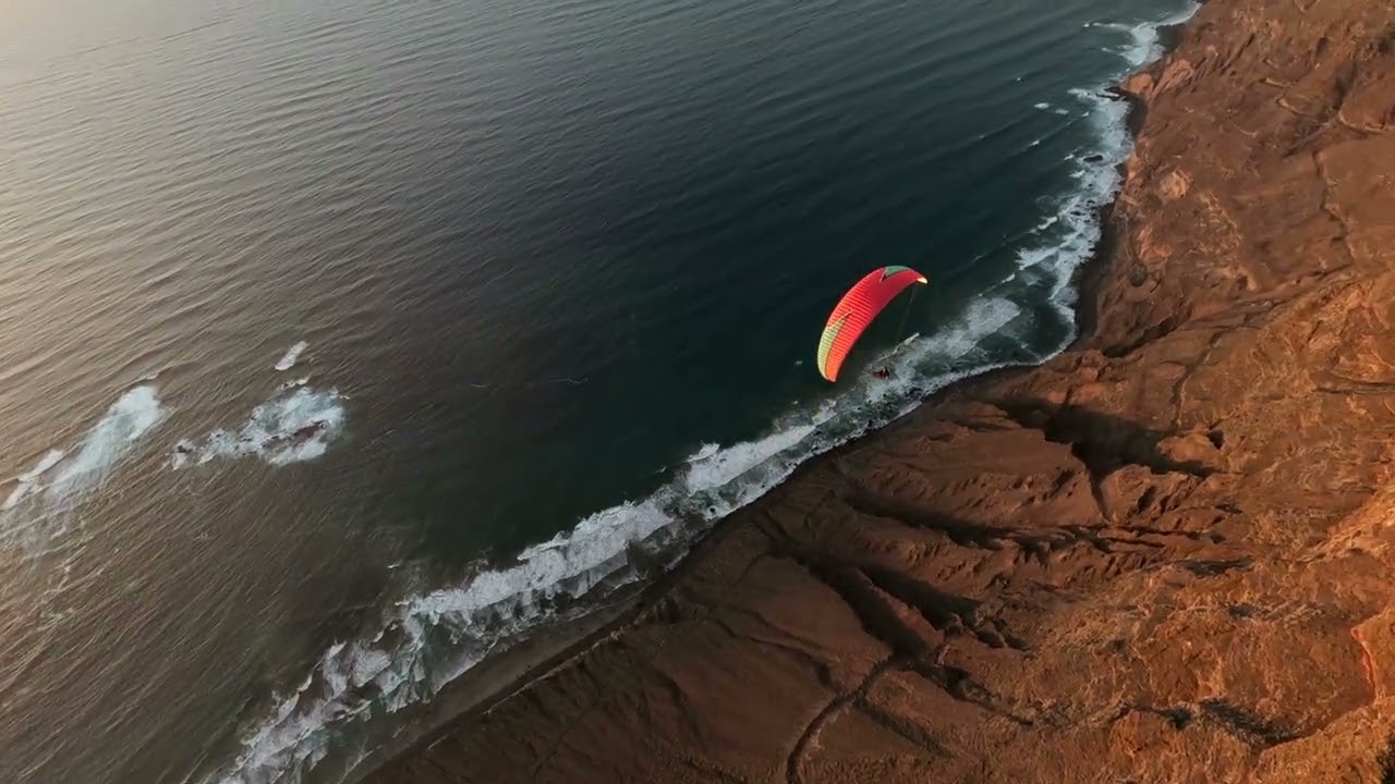 Teguise — Orzola. Paragliding Lanzarote