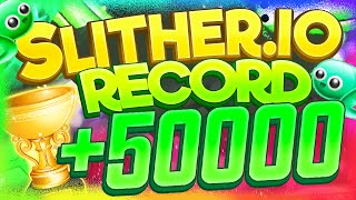 GOING FOR WORLD RECORD 50 000+!! ( Slither.io Tips & Gameplay )
