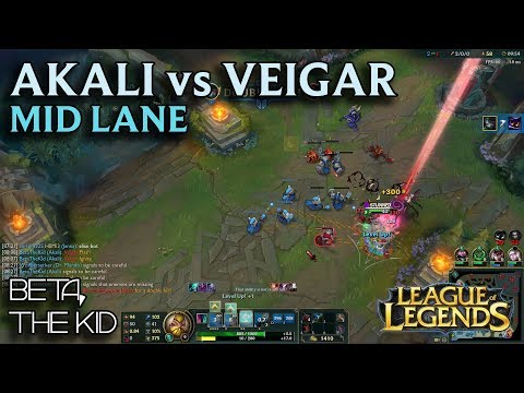 THE AKALI GOD!!! - League of Legends - Akali vs. Veigar (Mid Lane)