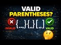 How To Check Valid Parentheses Easy JavaScript Logic