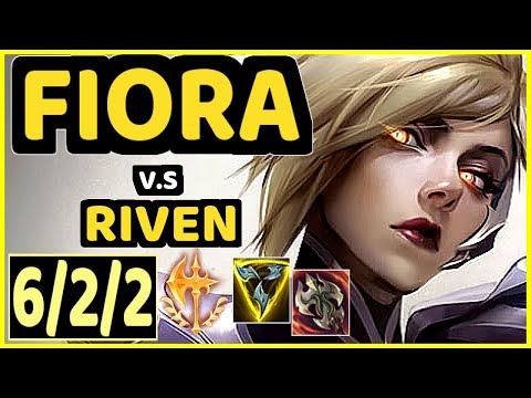 FIORA vs RIVEN - 6/2/2 KDA TOP GAMEPLAY - EUW Ranked MASTER