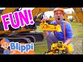 PLAY And LEARN Construction Vehicles With Blippi Children Toys Educational Videos For Kids