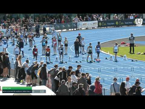 Boys U12 80m Hurdles TF 3: 2021 Commonwealth Bank State Track and Field Championships // LAVicTV