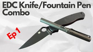 Fountain Pen And Knife Pairing Vol 1 Spyderco Para 2 Lamy Safari