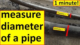 How to measure the diameter of a pipe