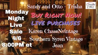 Curated Live Sale Incredible Deals on Unique Vintage Finds! | Apr 6 @8pm et (5pm pt)