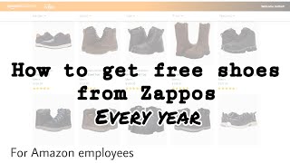 How to get free shoes from Zappos every year if you work for Amazon
