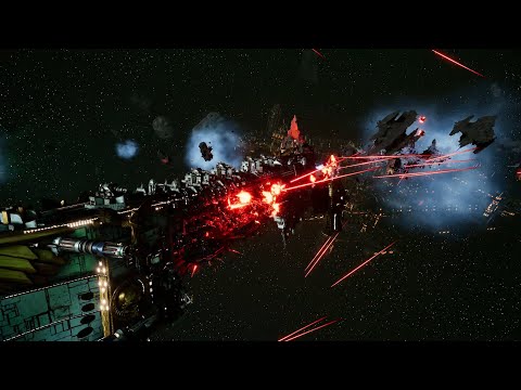 Skalgrim Mod - Night Lords vs Imperial Navy - Massive Battle - Battlefleet Gothic Armada 2