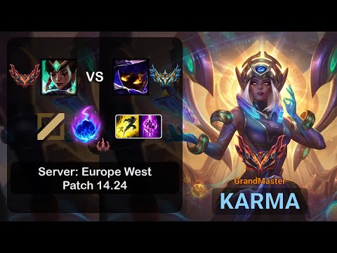 Karma Mid vs Veigar - EUW GrandMaster - Patch 14.24