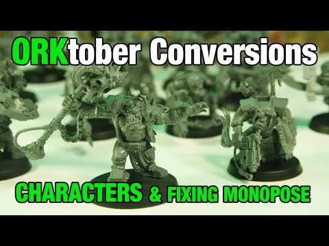 Converting up some Ork Characters for my 40K Army
