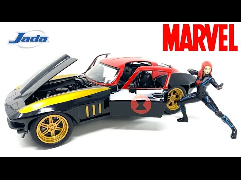 Jada MARVEL Black Widow & 1966 Chevy Corvette Review & Unboxing