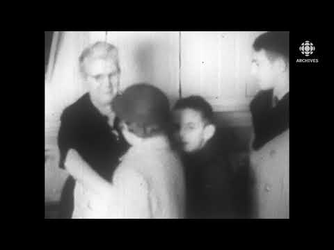 Le repas traditionnel de Noël en 1954