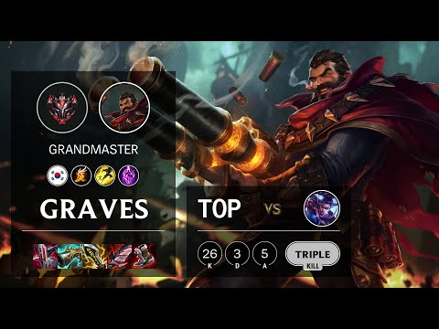 Graves Top vs Vayne - KR Grandmaster Patch 11.24
