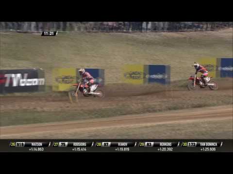 MXGP of Latvia Pauls Jonass passes Jorge Prado