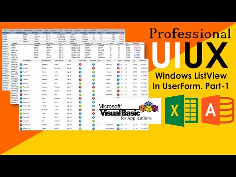 VBA UI UX-12: How to add and use Powerful ListView Control in Excel UserForm. Part-1