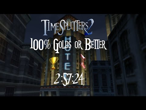 TimeSplitters 2 Speedrun - 100% All Golds or Better - 2:57:24 (World Record)