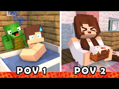 NEW Funny JJ, Mikey & Ghost JJ sister POV - Maizen Minecraft Animation JJ & Mikey [COMPILATION 1]