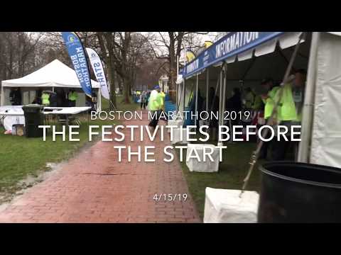 Boston Marathon Festivities at the Hopkinton Town Common
