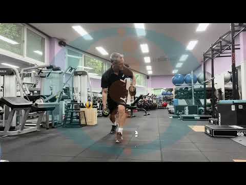 2DB split stance rotational row