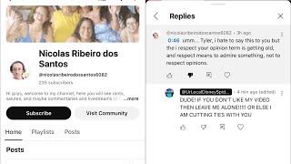 My sixth cutting ties video: Nicolas Ribeiro dos Santos