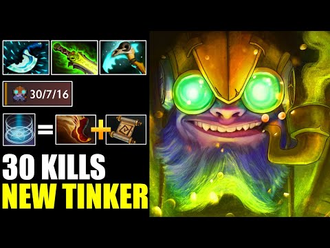 30 Kills with New Tinker Patch 7.30 | Tinker Dota 2 Gameplay