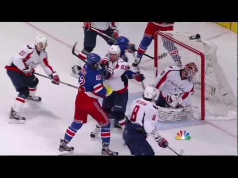 Artem Anisimov goal. Washington Capitals vs NY Rangers 4/28/12 NHL Hockey