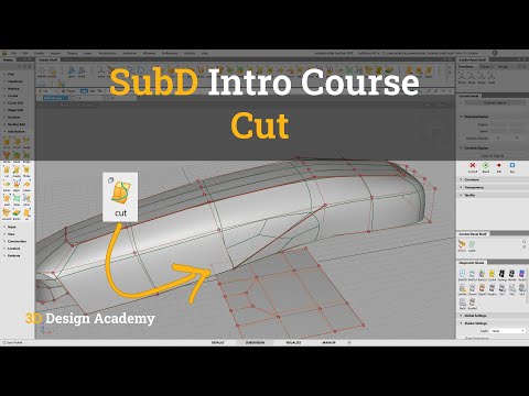 Autodesk Alias Tutorials, SubD Intro 13 - Cut