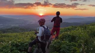 Sunset ride on Pioneer Trail at Steamboat Resort