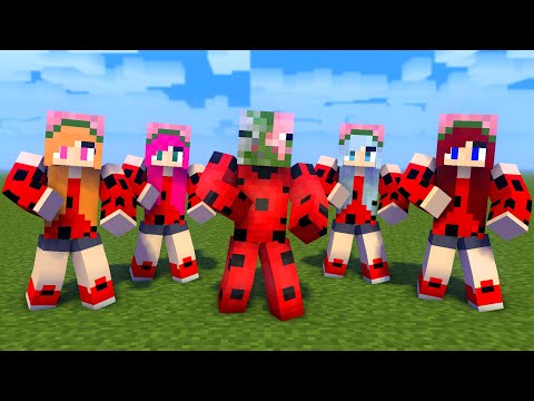 MONSTER SCHOOL : LADYBUG PIGMAN FAMILY DANCE JOANA MEME - MINECRAFT ANIMATION
