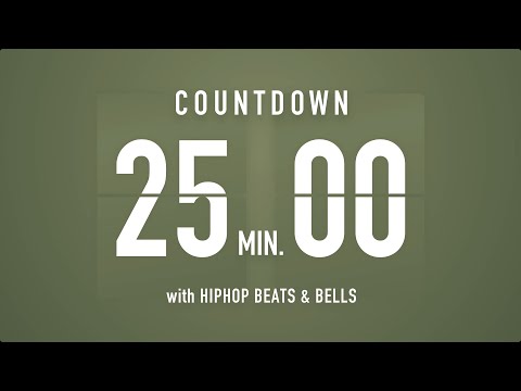 25 Minutes Countdown Timer Flip clock 🎵 / +HIP HOP BEATS