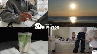 【Eng】5:00起き大学生のリアルな日常VLOG🎧🐚🤍｜念願スポットで充実した春休みの始まり🌅｜直前に控えたTOEICに向けて｜アウトレット購入品