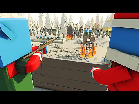 Santa's MEGA FORTRESS vs Endless ZOMBIE ELF Army!? - Ancient Warfare 3: Battle Simulator