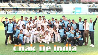 Ind vs Aus  gaba Chak de india song fan tribute