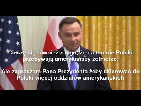 Andrzej "Maliniak" Duda oszalał. Chce zaprosić więcej amerykańskich wojsk. Przemowienie w USA