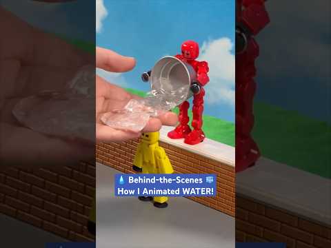 How to Animate WATER in Stop Motion using LIQUID GLASS! | #stopmotion #stikbot #liquidglass