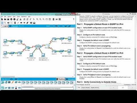 7.1.2.4 Packet Tracer - Propagating a default route in EIGRP for IPv4 and ipv6