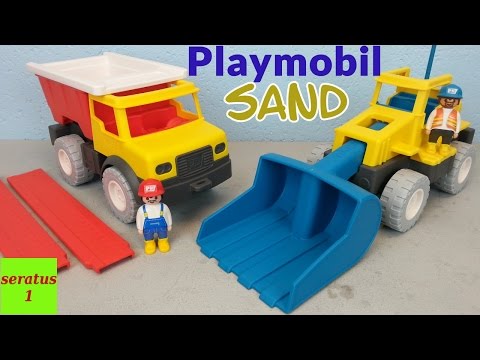 Playmobil Sand Dump Truck and Shovel Excavator Unpacking seratus1