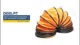 DEELAT ® PVC Flexible Air Ventilation Duct - 25ft (Length) * 40