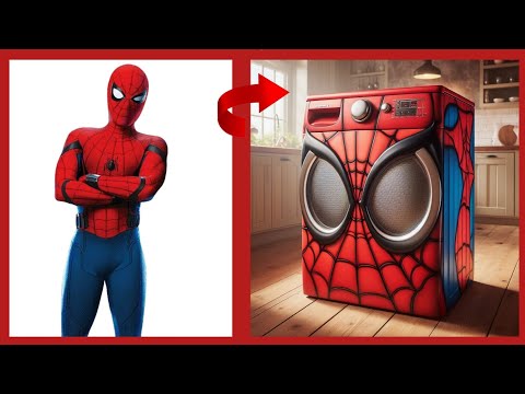 Supereroi ma in versione lavatrice 🔥 | Tutti i personaggi (MARVEL e DC) 2025